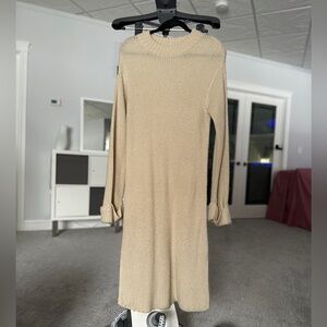 Simons Beige Long Sleeve Dress